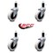 Service Caster 3 Inch Thermoplastic Rubber Wheel 1-3/8 Inch Expanding Stem Caster SCC, 4PK SCC-EX05S310-TPRS-138-4 - alternate 2